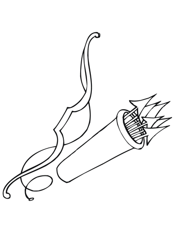 Bow And Arrows Coloring Page